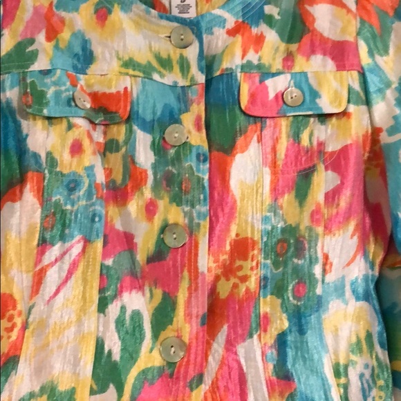 Ruby rd colorful spring Easter suit jacket & skirt - Picture 2 of 7